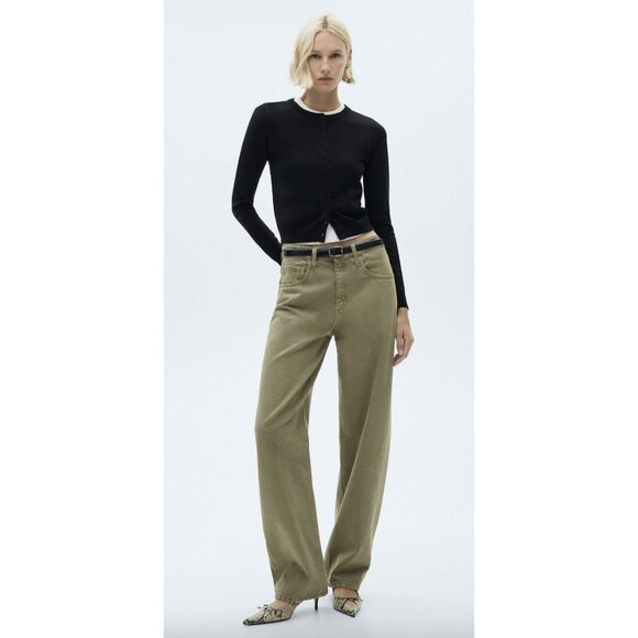 MANGO Fine-Knit Cardigan in Black Size Small - Picture 2 of 7